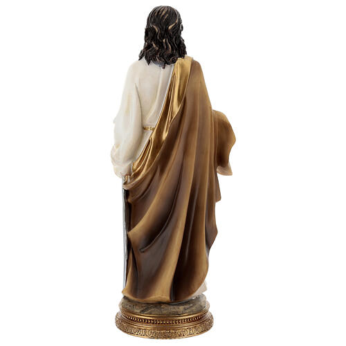St Paul of Tarsus statue, golden base resin 32 cm 5