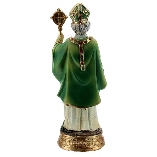 St Patrick statue with crosier, resin 13 cm 4