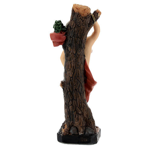 San Sebastiano albero statua resina 12 cm 4