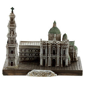 Santuario Beata Vergine Rosario Pompei resina 10x10x5 cm