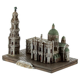 Santuário de Nossa Senhora do Rosário de Pompeia miniatura resina 8x9,5x6 cm