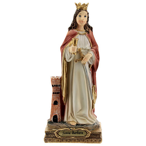 Święta Barbara wieża figura żywica 15 cm 1