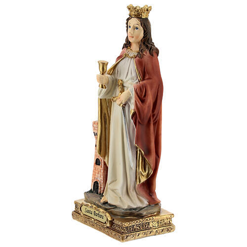 Święta Barbara wieża figura żywica 15 cm 2