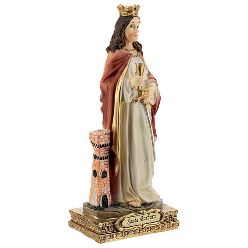 Święta Barbara wieża figura żywica 15 cm 3