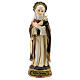 Santa Caterina Siena corona espinas lirio estatua resina 12 cm s1