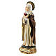 Santa Caterina Siena corona espinas lirio estatua resina 12 cm s2