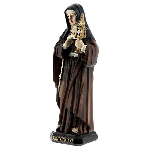 St. Clare of Assisi statue with monstrance, resin 12 cm 2