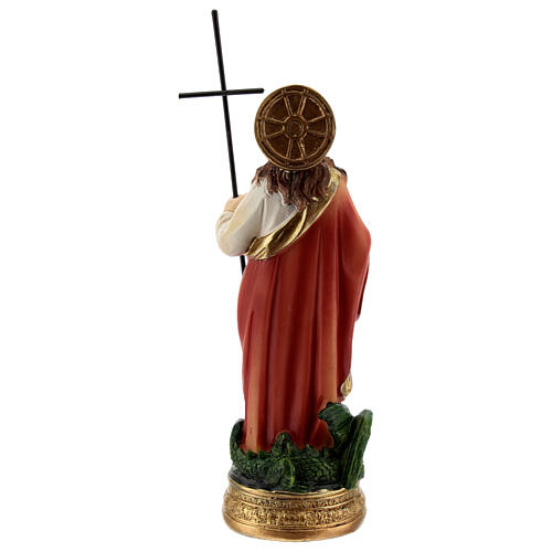 Sainte Marthe domptant la Tarasque statue résine 12 cm 4