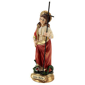 Święta Marta pokonująca Taraska figura żywica 12 cm