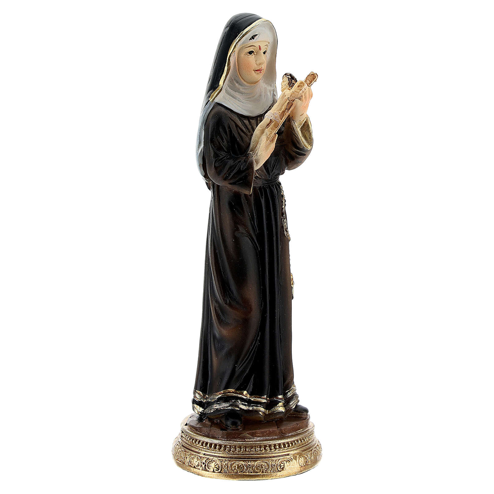 St. Rita cross wood statue resin 10.5 cm | online sales on HOLYART.co.uk