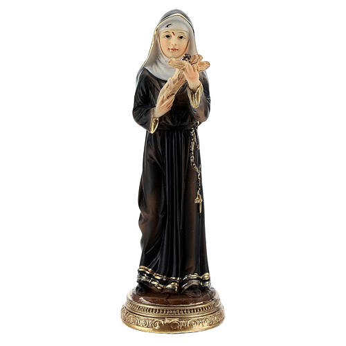 Santa Rita croce legno statua resina 10 cm 1