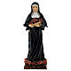 St Rita statue with pink roses, in resin 13 cm s1