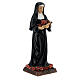 St Rita statue with pink roses, in resin 13 cm s3