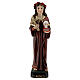 Sainte Rosalie tête de mort croix dorée statue résine 13 cm s1