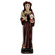 Santa Rosalia teschio croce dorata statua resina 13 cm s1