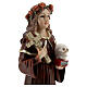 Sainte Rosalie croix tête de mort Évangile statue résine 21 cm s2