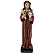 Estatua Santa Rosalía corona espinas calavera resina 32 cm s1
