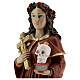 Saint Rosalia statue with rose crown skull, 32 cm resin s4