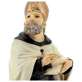 Statue in resina e PVC: Busto Sant'Agostino mitra dorata resina 32 cm