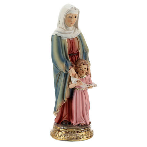 St Anne and child Mary resin statue, 10 cm 2