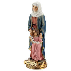 St Anne statue with Mary, resin 13 cm