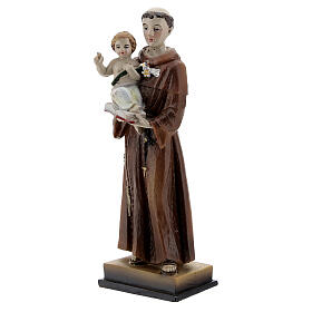 Statue aus Harz Heiliger Antonius mit Kind, 12 cm