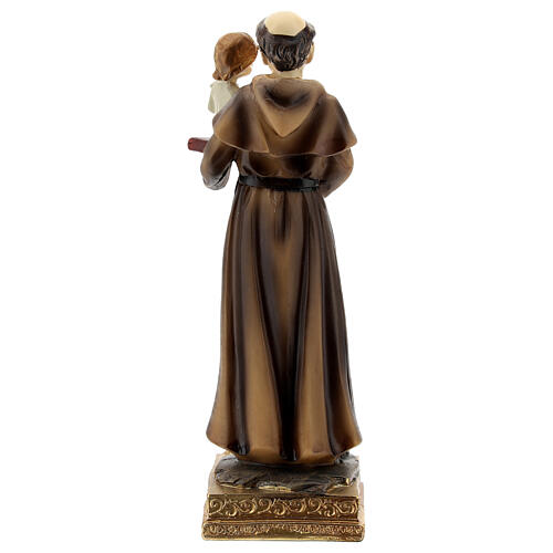 St. Anthony of Padua with golden base resin statue 14.5 cm 4