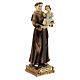 St. Anthony of Padua with golden base resin statue 14.5 cm s3