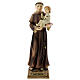 St Anthony statue holding Child with lily, 22 cm resin s1