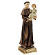 St Anthony statue holding Child with lily, 22 cm resin s4