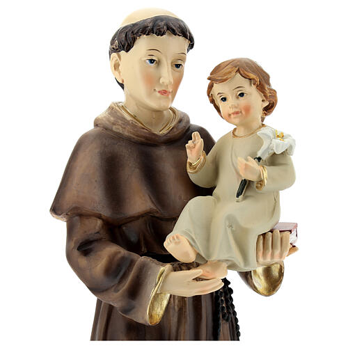 Saint Anthony of Padue with the Child resin statue 32 cm 2