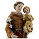 Statuette of St. Anthony with Baby resin yellow clothes 30 cm. s2