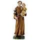St Anthony statue with Child yellow dress, 30 cm resin s1