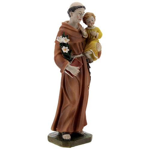 Statue aus Harz Antonius von Padua mit Kind und Buch, 20 cm 4