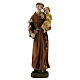 Statuette of St. Anthony with Baby resin yellow clothes 12 cm s1