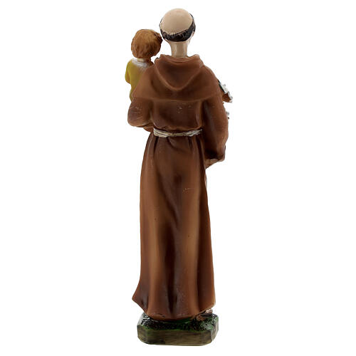 Figurka Święty Antoni Dzieciątko szaty żółte żywica 12 cm 3