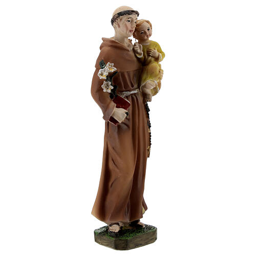 St Anthony statue with Child Jesus yellow dress, 12 cm 2