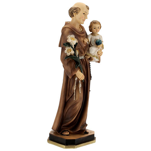St. Anthony with Baby blue globe resin 31 cm 4