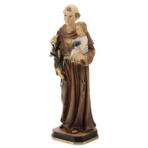 San Antonio estatua Niño globo azul resina 30 cm 3