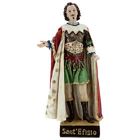 Saint Ephysius veste riche statue résine 30x14 cm