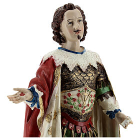 Saint Ephysius veste riche statue résine 30x14 cm