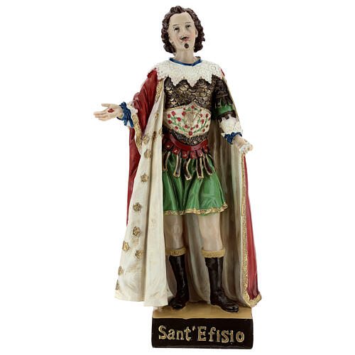 Saint Ephysius veste riche statue résine 30x14 cm 1