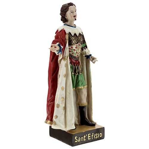 Saint Ephysius statue, 30x14 cm with detailed clothes resin 4