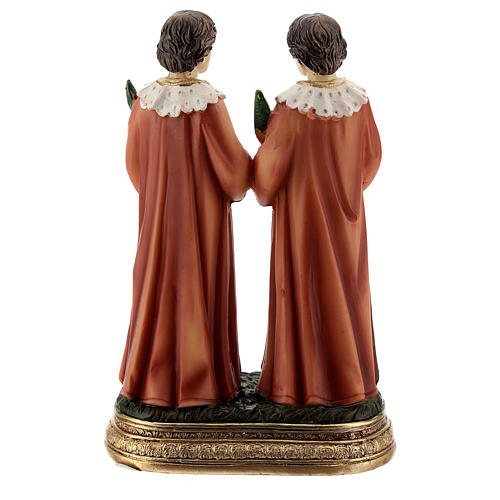 St Cosmas and Damian statue, 12 cm resin 4