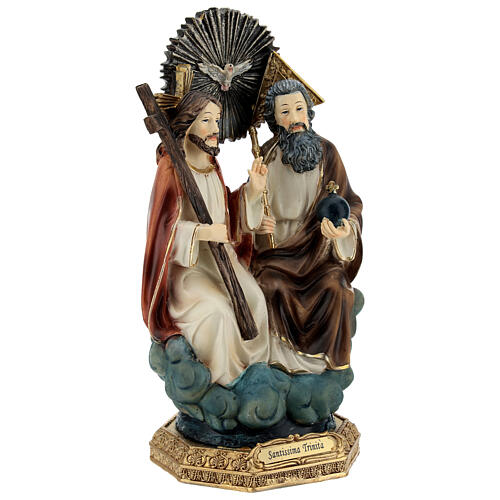 Santísima Trinidad en cielo estatua resina 20 cm 4