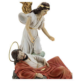 Set San Giuseppe addormentato angelo resina 15 cm