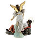 Sleeping St Joseph statue set with angel, 15 cm resin s8