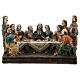 Cena Última Ceia de Jesus resina 9x15x6,5 cm s1