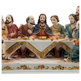 The Last Supper statue with white base in resin, 10x20x5 cm