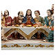 The Last Supper statue with white base in resin, 10x20x5 cm s2